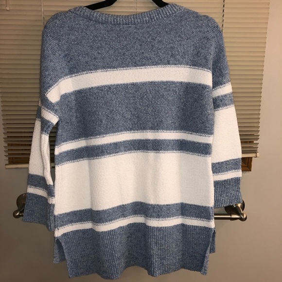 KINROSS Stripe Boatneck Sweater 100% Cotton - Picture 4 of 6